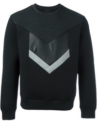 dunkelgrauer bedruckter Pullover von Les Hommes