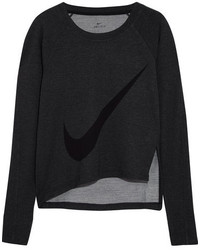 dunkelgrauer bedruckter Pullover von Nike