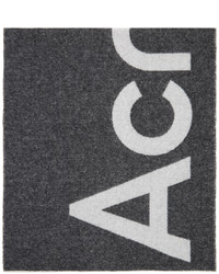 dunkelgrauer bedruckter Schal von Acne Studios