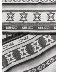dunkelgrauer bedruckter Schal von Kenzo