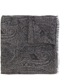dunkelgrauer bedruckter Schal von Etro