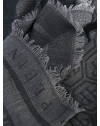 dunkelgrauer bedruckter Schal von Philipp Plein