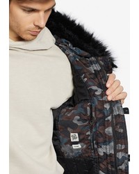 dunkelgrauer Camouflage Parka von khujo