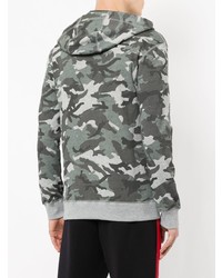 dunkelgrauer Camouflage Pullover mit einem Kapuze von Loveless