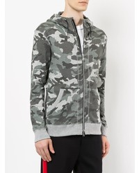 dunkelgrauer Camouflage Pullover mit einem Kapuze von Loveless