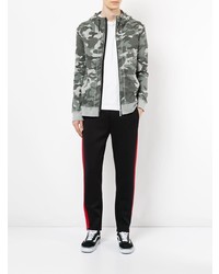 dunkelgrauer Camouflage Pullover mit einem Kapuze von Loveless