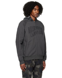 dunkelgrauer Camouflage Pullover mit einem Kapuze von Billionaire Boys Club