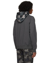 dunkelgrauer Camouflage Pullover mit einem Kapuze von Billionaire Boys Club