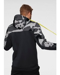 dunkelgrauer Camouflage Pullover mit einem Kapuze von Nike