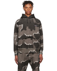 dunkelgrauer Camouflage Pullover mit einem Kapuze von Undercover
