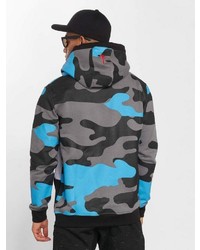 dunkelgrauer Camouflage Pullover mit einem Kapuze von Who Shot Ya?