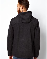 dunkelgrauer Düffelmantel von Asos