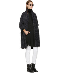 dunkelgrauer flauschiger Mantel von Etoile Isabel Marant