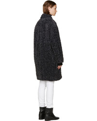 dunkelgrauer flauschiger Mantel von Etoile Isabel Marant
