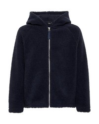 dunkelgrauer Fleece-Pullover mit einem Kapuze von Name It