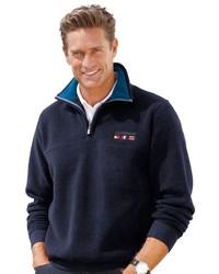 dunkelgrauer Fleece-Pullover mit einem Reißverschluss am Kragen von CATAMARAN