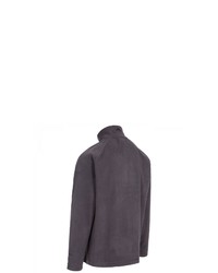 dunkelgrauer Fleece-Pullover mit einem Reißverschluss am Kragen von Trespass