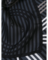 dunkelgrauer horizontal gestreifter Schal von Kenzo