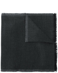 dunkelgrauer horizontal gestreifter Wollschal von Tom Ford