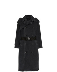 dunkelgrauer Jeans Trenchcoat