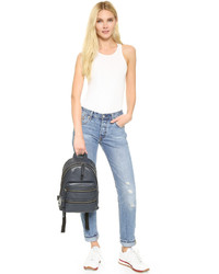 dunkelgrauer Leder Rucksack von Marc Jacobs