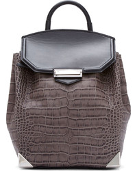 dunkelgrauer Leder Rucksack von Alexander Wang