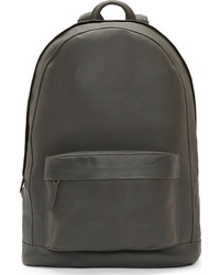 dunkelgrauer Leder Rucksack