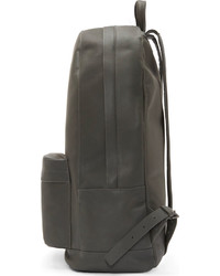 dunkelgrauer Leder Rucksack