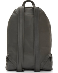 dunkelgrauer Leder Rucksack