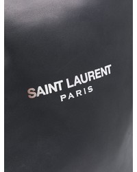 dunkelgrauer Leder Rucksack von Saint Laurent