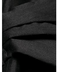 dunkelgrauer Mantel mit Blumenmuster von Prada Vintage