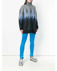 dunkelgrauer Oversize Pullover mit Argyle-Muster von Junya Watanabe