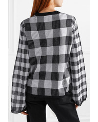 dunkelgrauer Oversize Pullover mit Karomuster von McQ Alexander McQueen