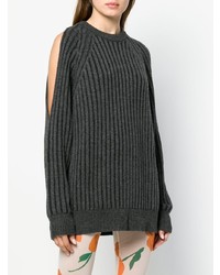 dunkelgrauer Oversize Pullover von McQ Alexander McQueen