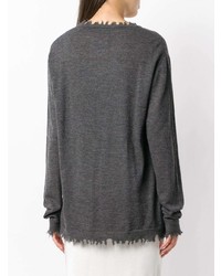 dunkelgrauer Oversize Pullover von Uma Wang