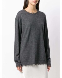 dunkelgrauer Oversize Pullover von Uma Wang