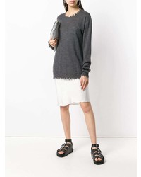 dunkelgrauer Oversize Pullover von Uma Wang