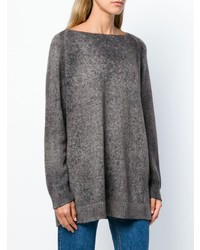 dunkelgrauer Oversize Pullover von Avant Toi
