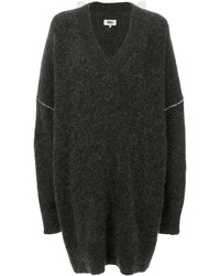 dunkelgrauer Oversize Pullover von MM6 MAISON MARGIELA