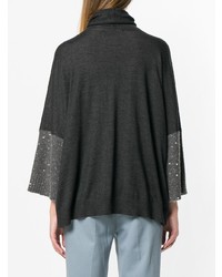 dunkelgrauer Oversize Pullover von Fabiana Filippi