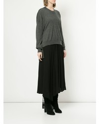 dunkelgrauer Oversize Pullover von Uma Wang