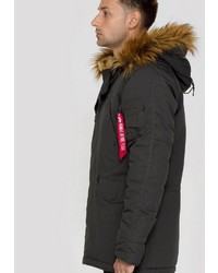 dunkelgrauer Parka von Alpha Industries