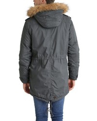 dunkelgrauer Parka von Solid