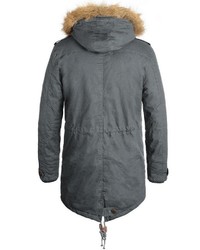 dunkelgrauer Parka von Solid