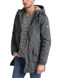 dunkelgrauer Parka von Solid