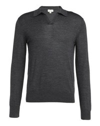 dunkelgrauer Polo Pullover von Club Monaco