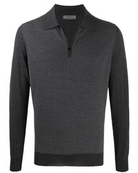 dunkelgrauer Polo Pullover von Corneliani