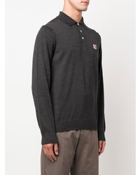 dunkelgrauer Polo Pullover von MAISON KITSUNÉ