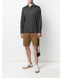 dunkelgrauer Polo Pullover von Theory