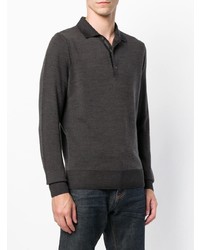 dunkelgrauer Polo Pullover von Canali